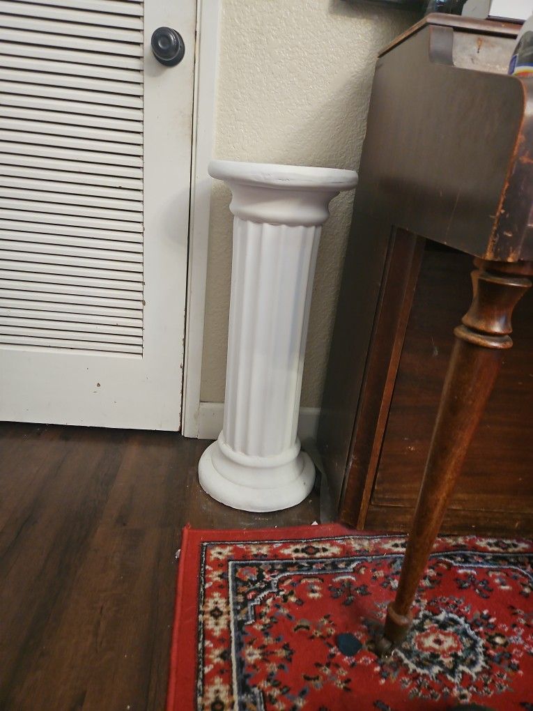 Two White Pedestals 30 Each