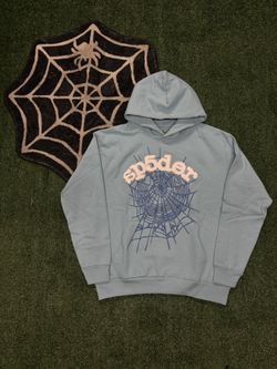 Sp5der Web Hoodie Sky Blue