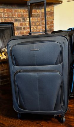 American Tourister Rolling Suitcase – 26.5” Black & Blue