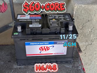 AGM Car Battery Group Size 48/H6
