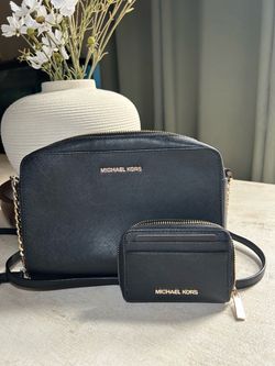 Michael Kors Black Crossbody Bag and Wallet Set