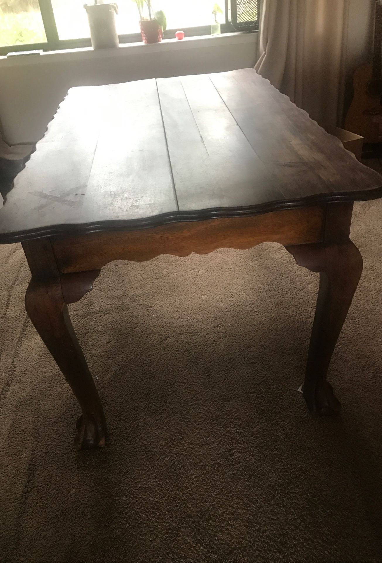 Ornate Maple wood kitchen or dining table