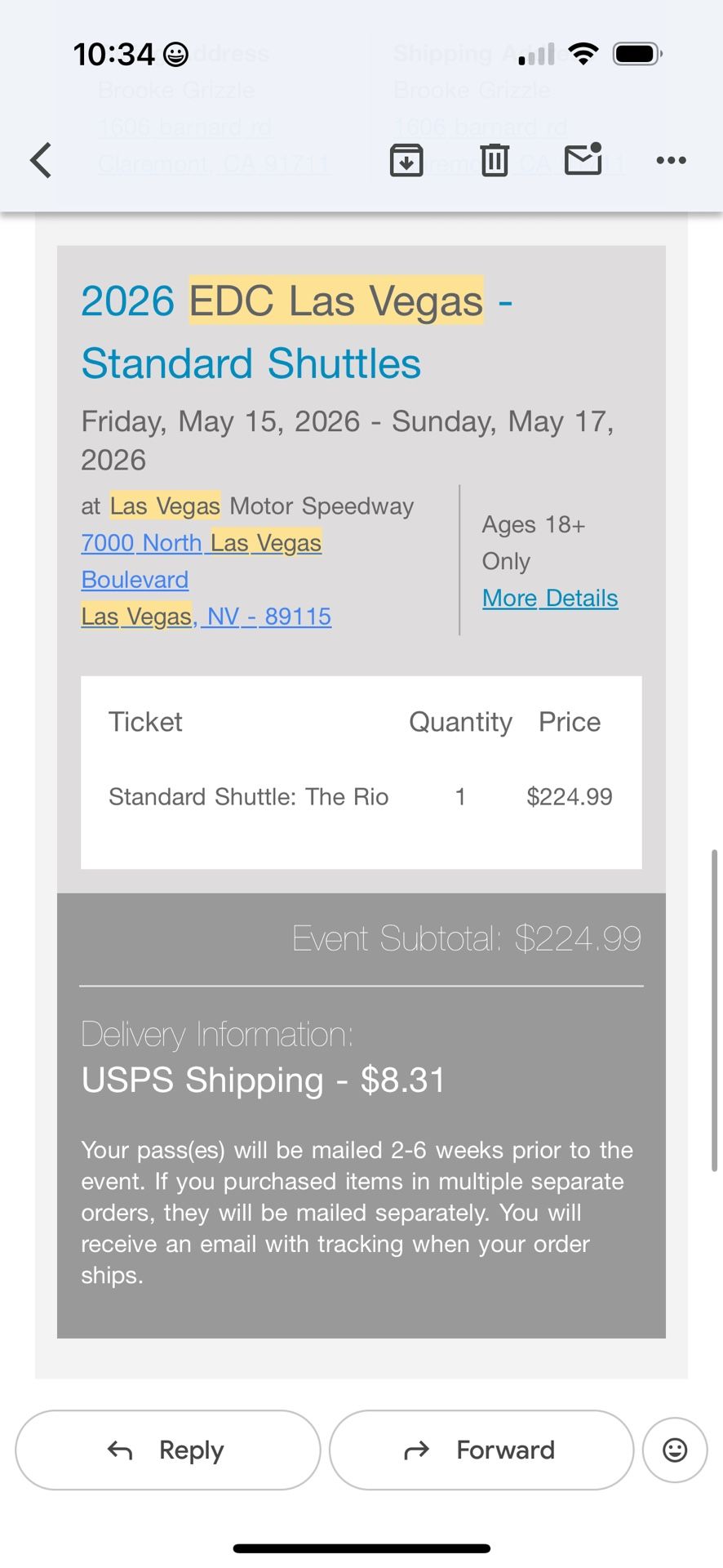 EDC GA+ And Shuttle Pass