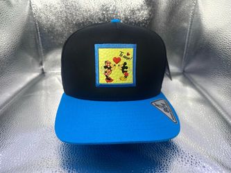 Mickey & Minnie Snapback Hat Black Blue