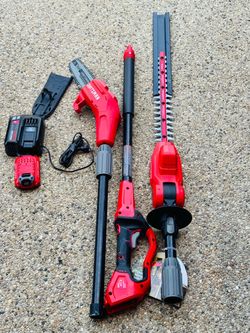 CRAFTSMAN V20 20-volt max 18-in Battery Hedge Trimmer and pole saw 2 Ah Battery Included , Charger Included