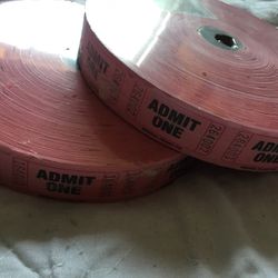 Pink Single Roll “Admit One” Tickets 2000 Count Per Roll