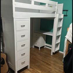 Loft Bunk Bed with Desk