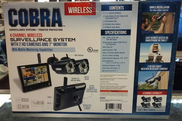 Cobra Wireless 4 Channel Surveillance System Model 63842 ...