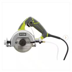 Ryobi 12 -Amps 4 in. Blade Corded Wet Tile Saw