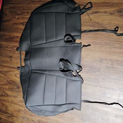HKZ Fit CRV Car Seat Covers Full Set for Honda CR-V 2023 2024 2025 CRV LX;EX;EX-L;Sport;Touring;Special Edition & Hybrid Model - Leather (Black)