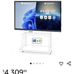 86 " LINGHUFFOX SMART BOARD 4K touchscreen interactive whiteboard with windows 11pro & Android 13.0