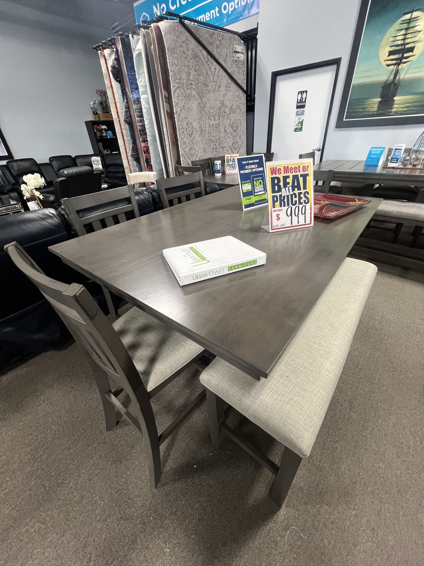 Gray 6pc Table Set 🤍❕