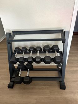 Dumbbells and Rack