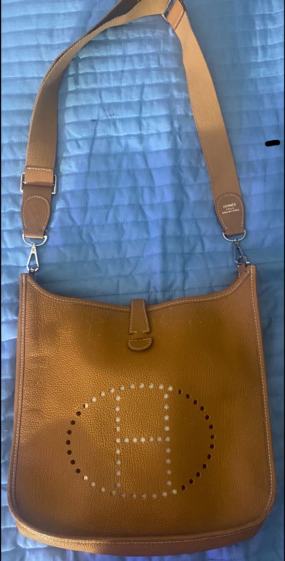 Leather Messenger Bag Hermes