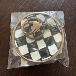 MacKenzie-Childs Courtly Check Enamel Key Ring – New in Package