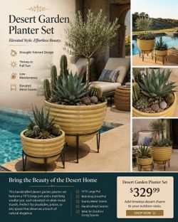 Large and small indoor or outdoor pots