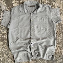 REI Men’s Gray Long-Sleeve Button-Down Shirt Size Medium