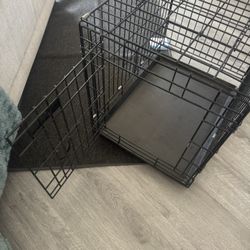 Dog Crate Cage W Tray