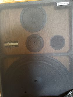 Two 3-way Pioneer floor speakers