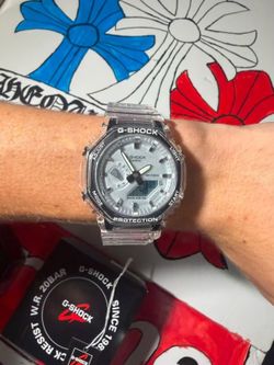 G-SHOCK Clear Silver Analog-Digital Watch – like New