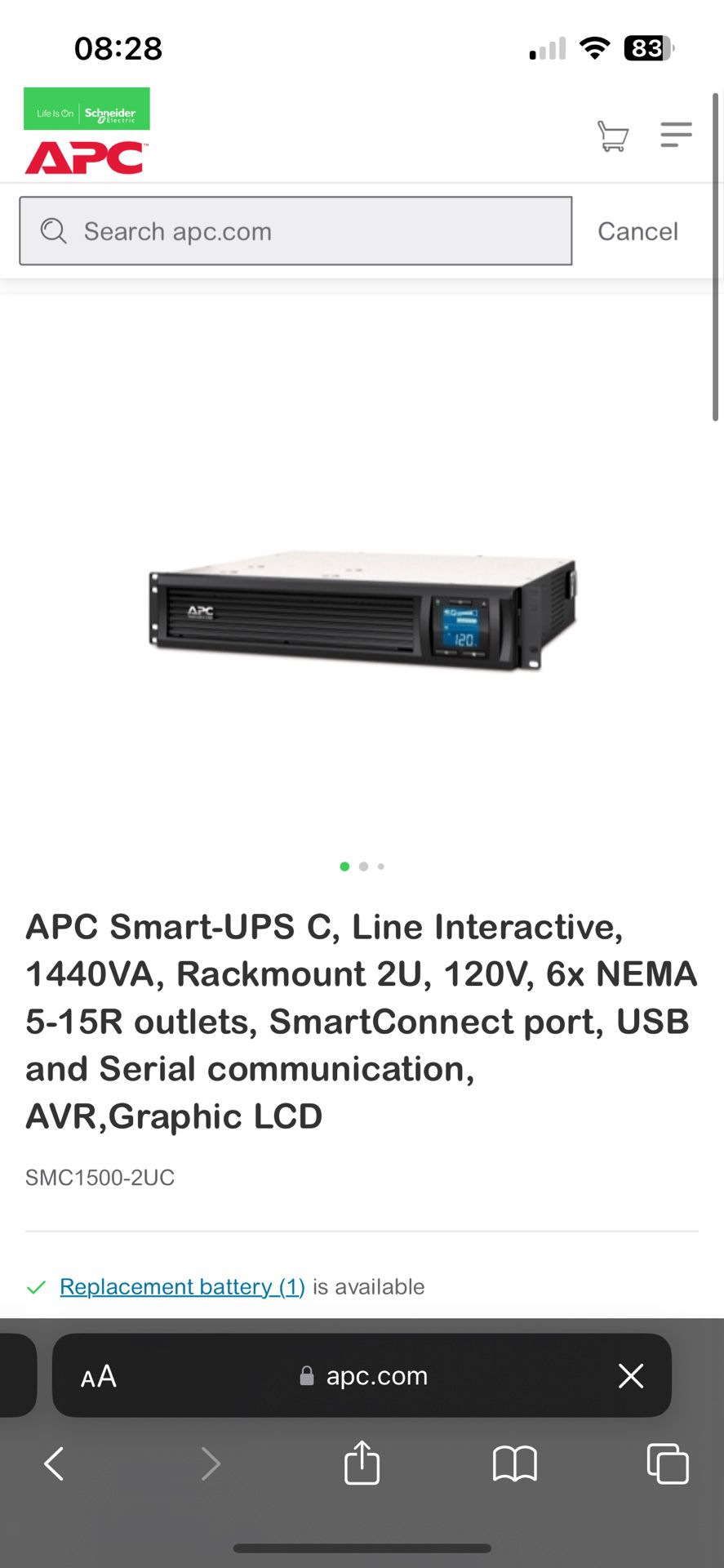 APC Smart-UPS SMC1500-2UC