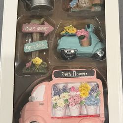 5pc - Garden Figurines Accessories Tabletop Decor