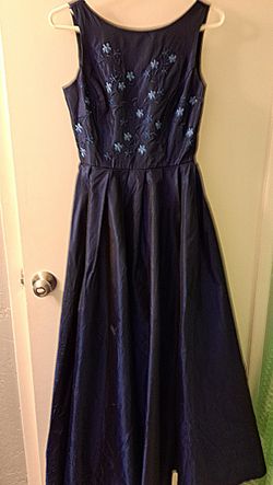 Lexington Vintage Scott McClintock Blue Taffeta Gown / Prom Dress