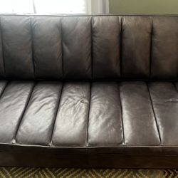 HOOKER Brown Leather Sofa Original Price 4,500