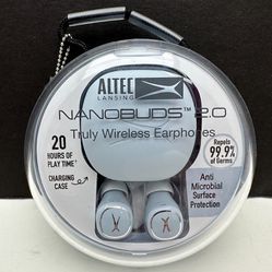 NEW Altec Lansing Nanopods Bluetooth True Wireless In Ear Earbuds W/ Charging Case !