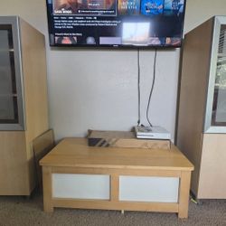 IKEA Frosted Media Cabinets And IKEA Storage Unit