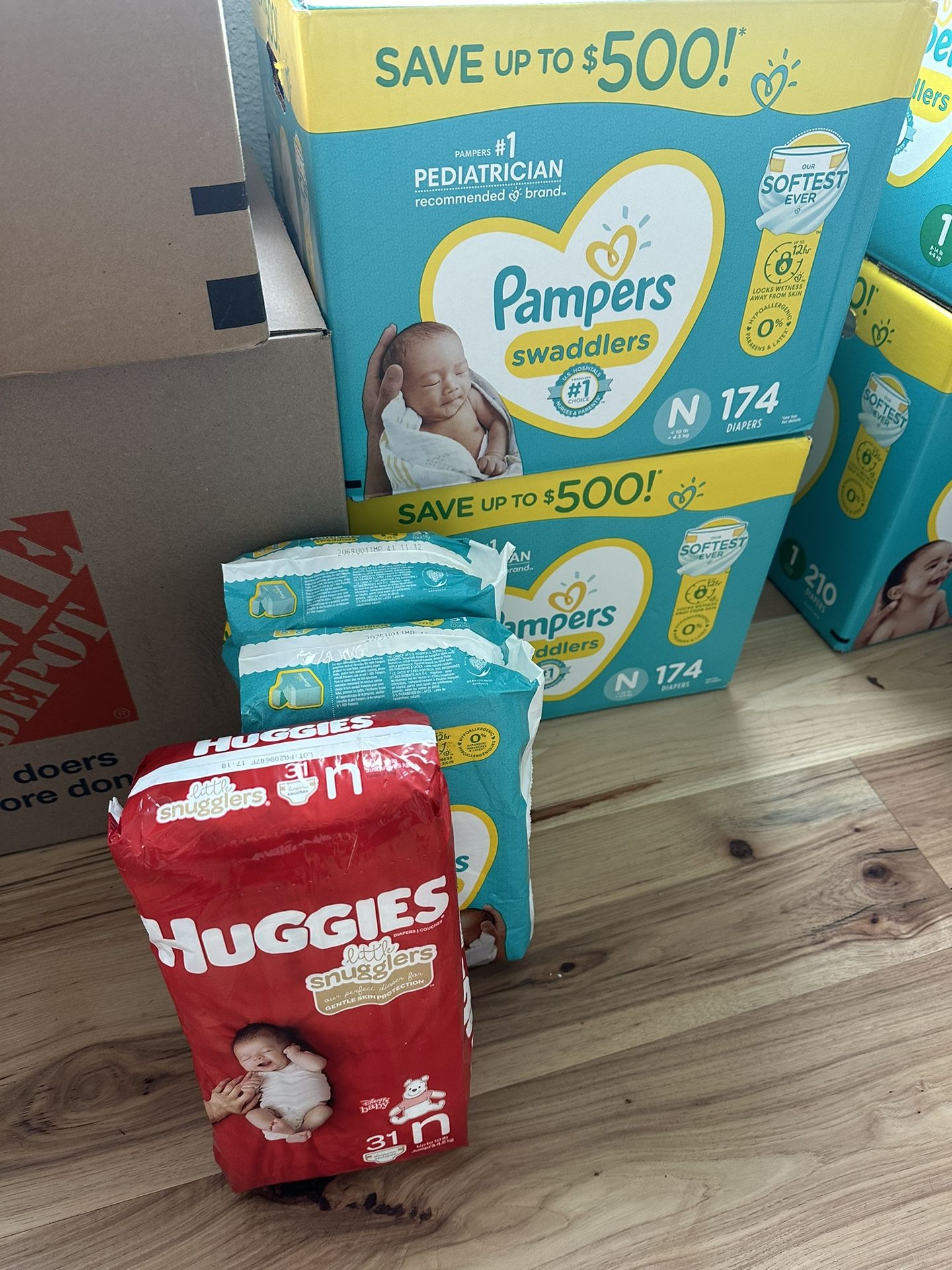 Diapers- NB, Size 1 And Size 3