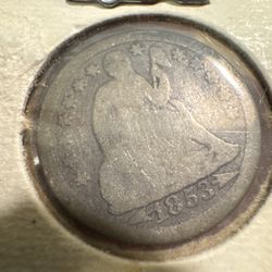 1853 Dime Coin