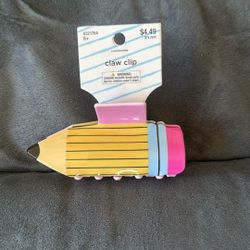 New Pencil Hair Claw Clip Teacher Back To School