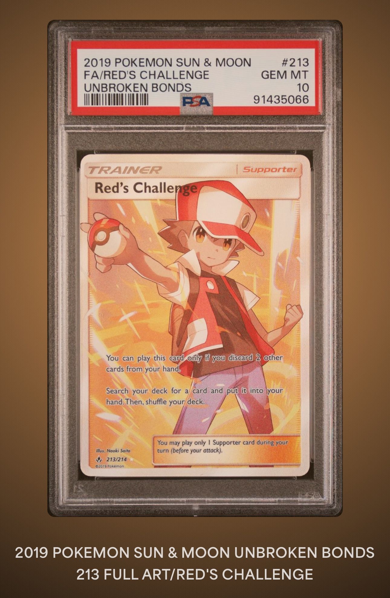 Red’s Challenge Full Art 213/214 - Unbroken Bonds PSA 10