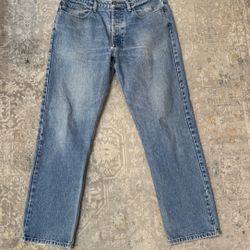 Vintage Polo Jeans Co Ralph Lauren Mens 36x32 Classic Fit Light Wash Denim