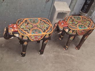 Elephant wooden stool