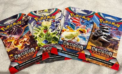 2023 POKEMON OBSIDIAN FLAMES SLEEVED BOOSTER PACKS (4) FULL ART SET