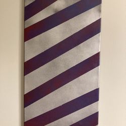Striped Abstract Canvas Painting