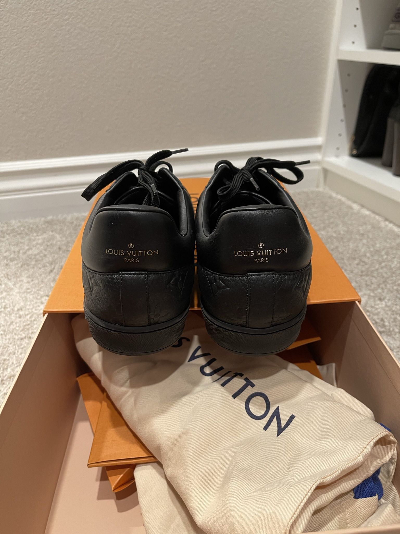 Men's Navy Louis Vuitton LV Leather Loafers Shoes Blue Checkered! Size 7.5!  Brand New Highest Quality!! for Sale in Las Vegas, NV - OfferUp