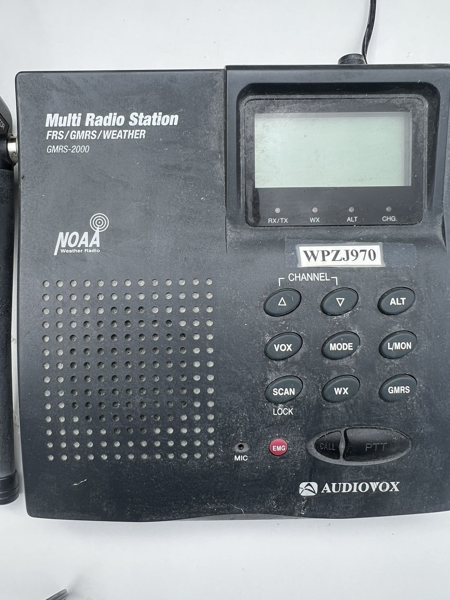 AUDIOVOX GMRS-2000 FRS GMRS Weather Multi Radio Base Station Tested