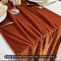 Wedding - 15 Velvet Terracotta Table runners 