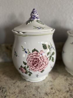 Princess house vintage garden canisters set