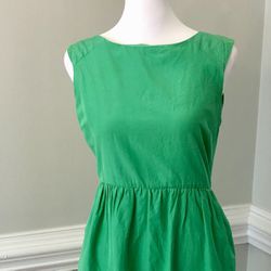 Looks New, Sleeveless Sun Dress with Pockets in Kelly Green from Jcrew (size 4)