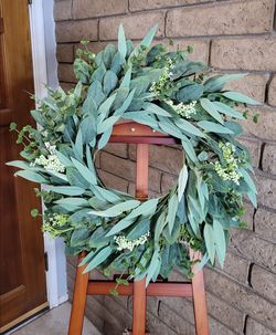 Large Eucalyptus Artificial Greenery Outdoor Wreath