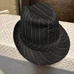 Black Pinstripe Ladies Hat 