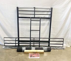 Twin-over-Twin Low Profile Junior Bunk Bed, bunkbed, bed frame,Black *Free Delivery & Assembly*