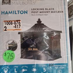 Locking Black Post Mailbox  $75