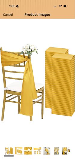 98 PCS Satin Chair Sashes, Bows Designed ChairSashes, 7x78 inch Chair Sashes for Aisle Decorations Universal Chairs Cover Decoration for Wedding Recep