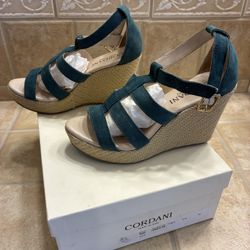 Cordani Women’s Leather Wedge Sandals Size 36(size 5.5-6)