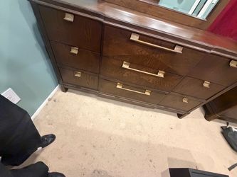 A big dresser and little dresser
